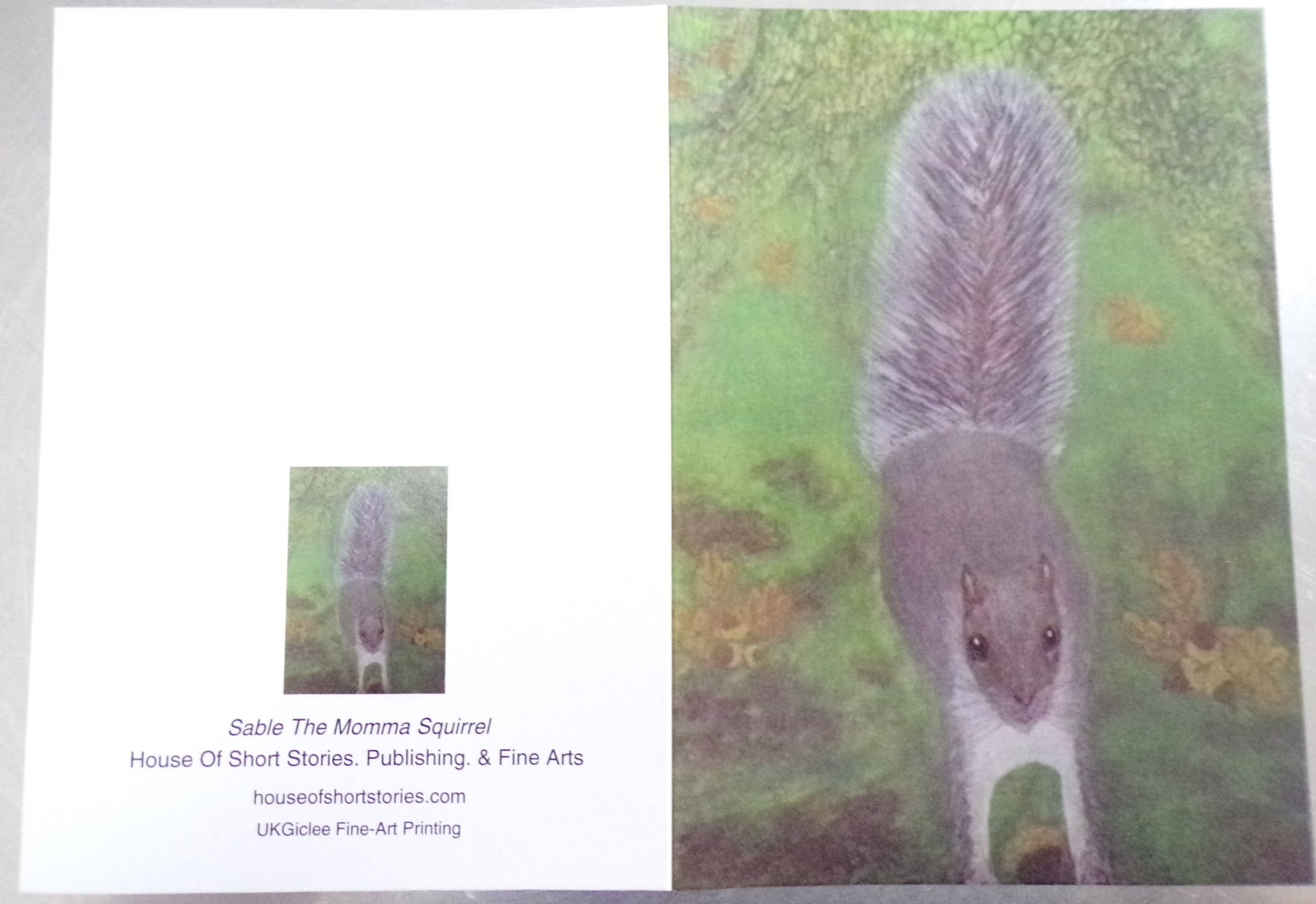Sable the Momma Squirrel Greetings Card